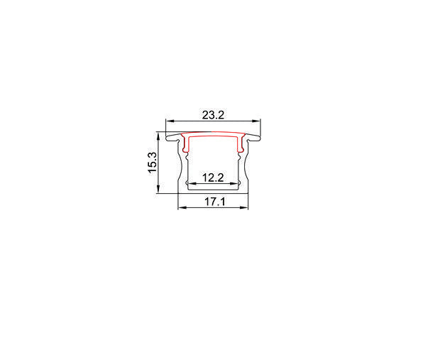 ALU-003, ALU004--1/2" Deep LED Channel Profiles